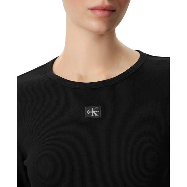 Γυναικεία Μπλούζα Calvin Klein Ls Woven Label Sensual Detail To Black LV047H259G-UB1
