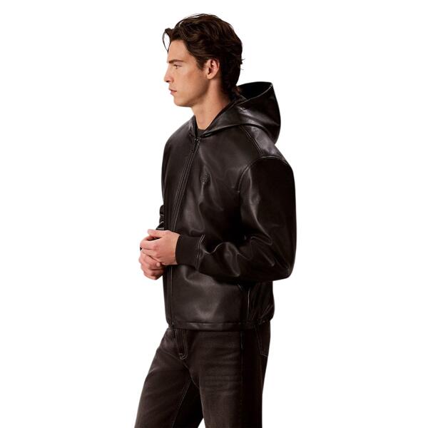 Ανδρικό Μπουφάν Calvin Klein Ls Faux Zip Up Ja Black LV04RH403G-UB1