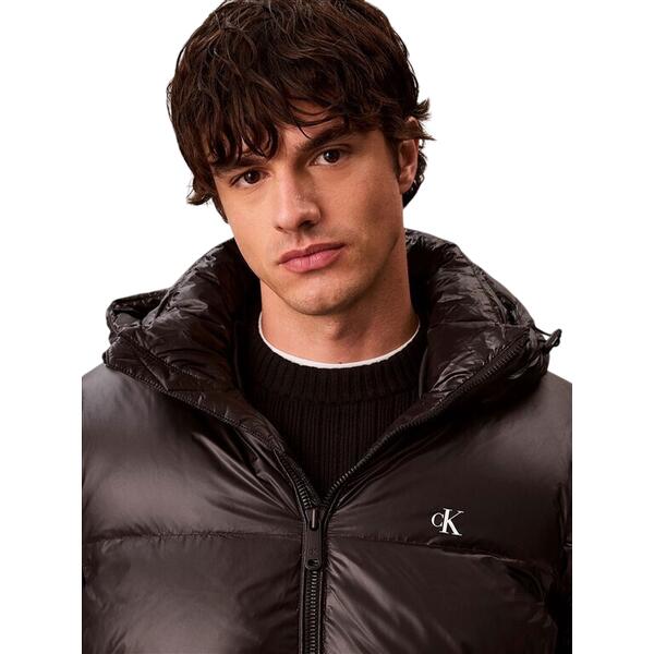 Ανδρικό Μπουφάν Calvin Klein Ls Glossy Detachable Hd Down Black LV04RH505G-UB1