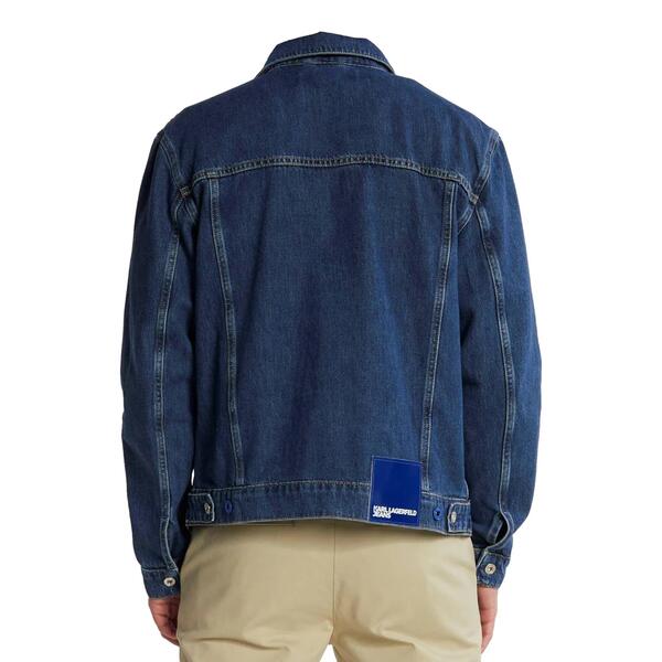 Ανδρικό Jean Μπουφάν Karl Lagerfeld Jeans Klj Regular Denim Jacket Washed Mid Blue 240D1404-J126