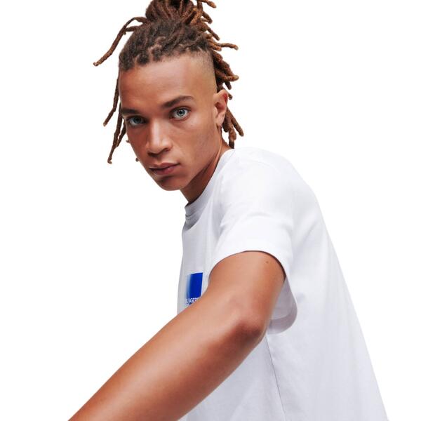 Ανδρικό T-Shirt Karl Lagerfeld Jeans Klj Regular Sslv Logo Tee White 231D1706-J109