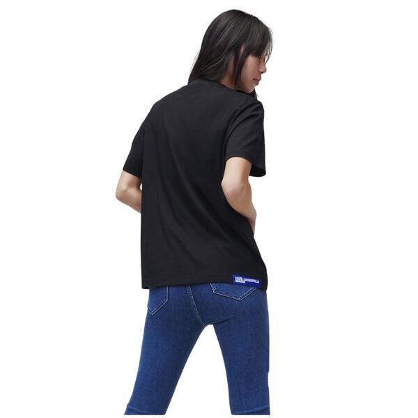 Γυναικείο T-Shirt Karl Lagerfeld Jeans Klj Regular Sslv Logo Tee Black 231J1706-J101