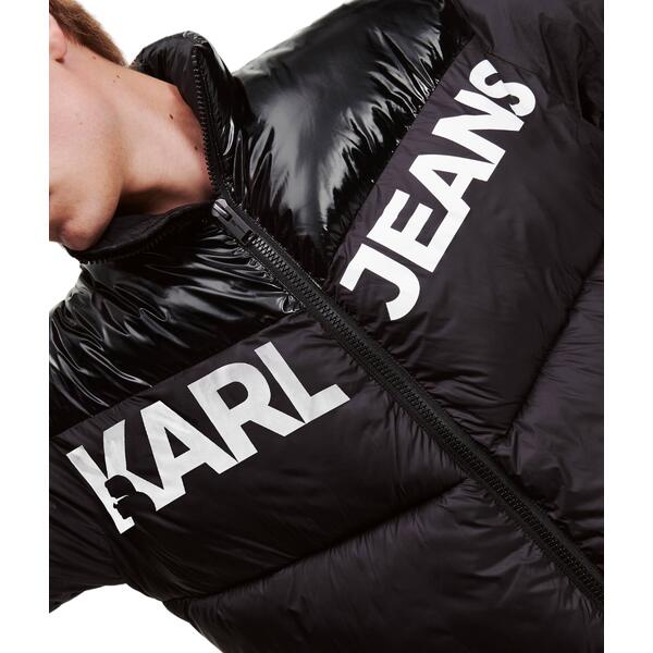 Ανδρικό Μπουφάν Karl Lagerfeld Jeans Klj Logo Puffer Jacket Black_ Shiny 236D1551-J195