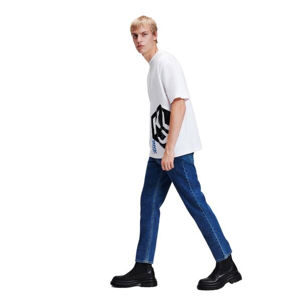 Ανδρικό T-Shirt Karl Lagerfeld Jeans Klj Monogram Sslv Tee White 236D1751-J109