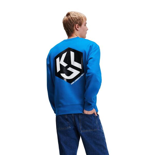 Ανδρικό Φούτερ Karl Lagerfeld Jeans Klj Monogram Lslv Sweat Blue 236D1854-J105