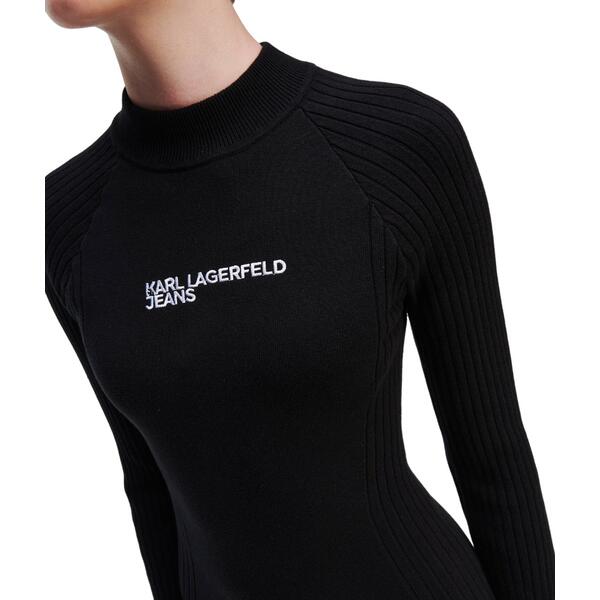 Γυναικείο Φόρεμα Karl Lagerfeld Jeans Klj Lslv Knitted Dress Black 236J1309-J101