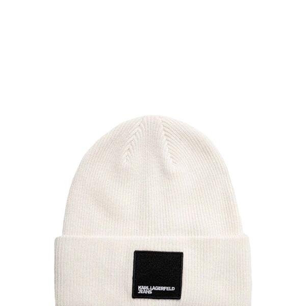 Γυναικείο Σκουφάκι Karl Lagerfeld Jeans Knitted Logo Beanie White 236J3401-J109