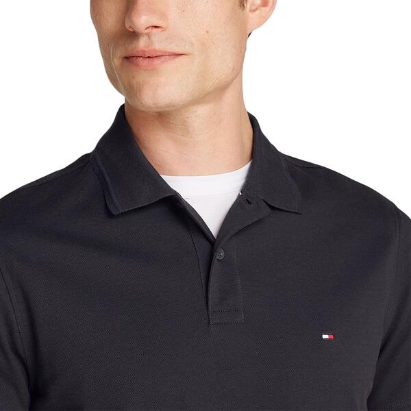 Ανδρικό Polo Tommy Hilfiger Oxford Two Tone Reg Desert Sky Black MW0MW37522-0G1