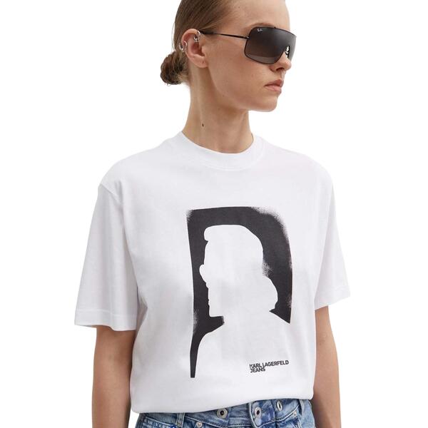 Γυναικείο T-shirt Karl Lagerfeld Regural Sslv Tee White 245J1711-J109