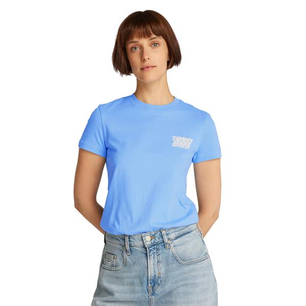Γυναικείο T-Shirt Tommy Jeans Reg Bubble Sugarplum Blue DW0DW21338-C12