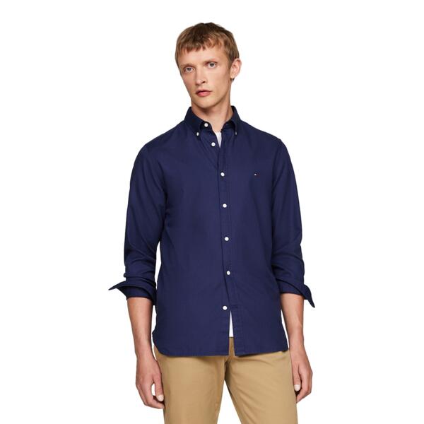 Αντρικό Πουκάμισο Tommy Hilfiger Flex Dobby Sf Carbon Navy MW0MW34568-DCC