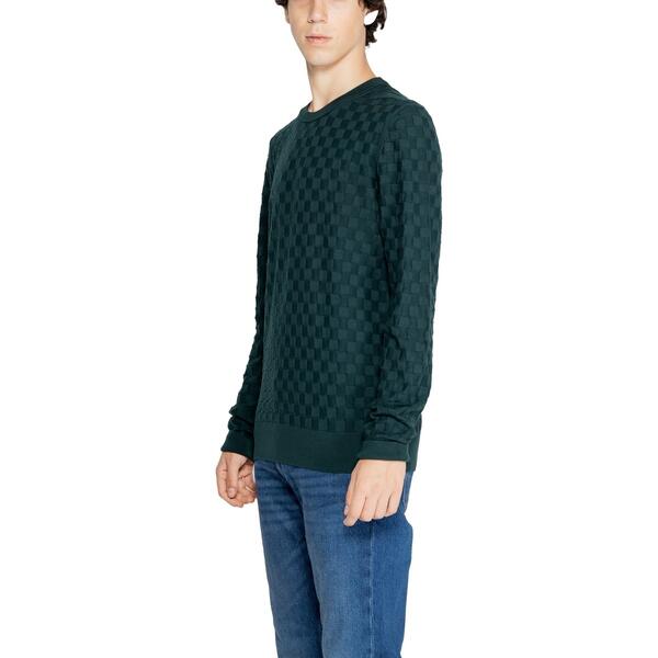 Αντρικό Πουλόβερ Calvin Klein Basket Weave Cotton-Wool Cn Midnight Forest K10K113747-M14