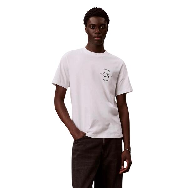 Ανδρικό T-shirt Calvin Klein 20s April  Graphic Seasonal Fashion Bright White LV04RE825G-YAF