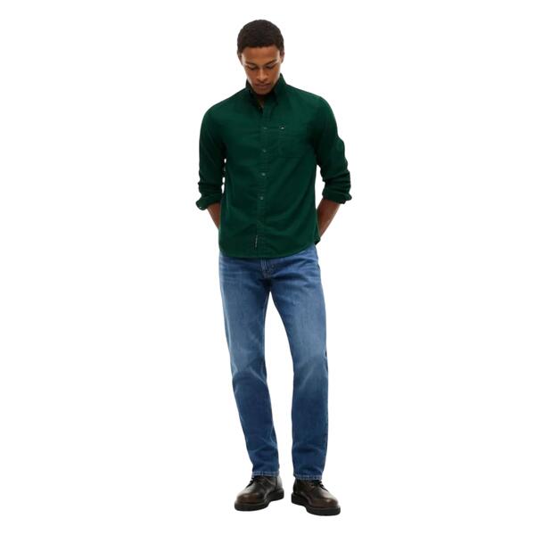 Ανδρικό Πουκάμισο Tommy Jeans Tjm Reg Baby Corduroy Shirt Ext Velvet Green DM0DM23517-MBM