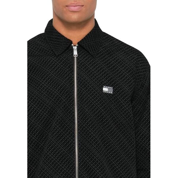 Ανδρικό Πουκάμισο Tommy Jeans Flock Print Overshirt Black DM0DM22263-BDS