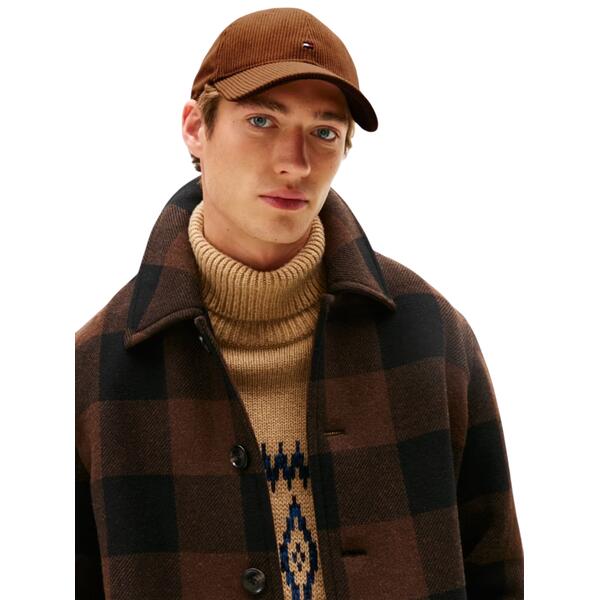 Ανδρικό Καπέλο Tommy Hilfiger Th Flag 6 Panel Cord Cap Summer Cognac AM0AM13583-GU9