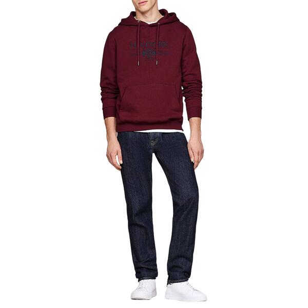 Αντρικό Φούτερ Tommy Hilfiger Crest Emrbo Hoody Deep Rouge MW0MW35527-VLP
