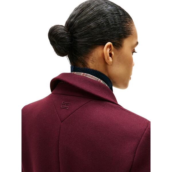 Γυναικείο Παλτό Tommy Hilfiger Classic Sb Wool Reg Coat Deep Burgundy WW0WW46547-XIH
