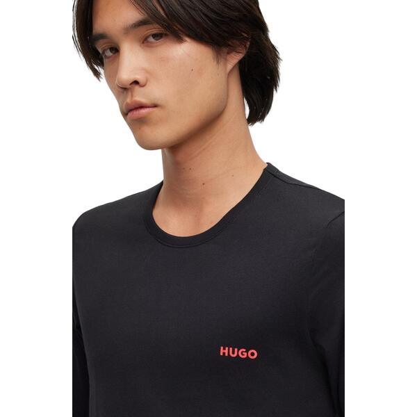 Ανδρική Μπλούζα Hugo Ls Shirt Rn Τriplet Black 50492631-001