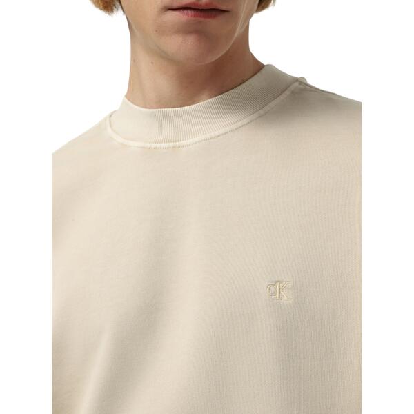 Ανδρικό Φούτερ Calvim Klein Bold Washed Applique Crew Neck Oatmeal J30J327490-PDV
