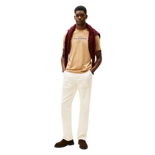 Ανδρικό T-Shirt Tommy Hilfiger Stack Graphic Tee Timeless Camel MW0MW40002-GV7