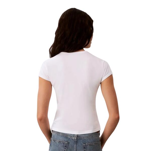 Γυναικείο T-Shirt Calvin Klein Ss Slim Fit Heart Logo Tee Bright White LV047H835G-YAF