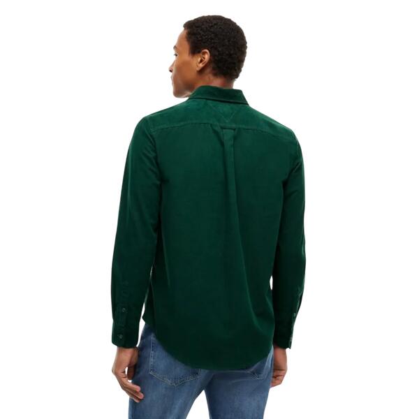 Ανδρικό Πουκάμισο Tommy Jeans Tjm Reg Baby Corduroy Shirt Ext Velvet Green DM0DM23517-MBM