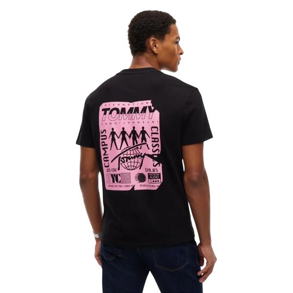 Ανδρικό T-shirt Tommy Hilfiger Tjm Reg Nyc Novelty Tee Ext Black DM0DM23561-BDS