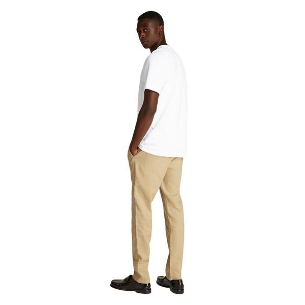 Ανδρικό Τ-shirt Tommy Hilfiger Embroidery Logo White MW0MW38620-YBR