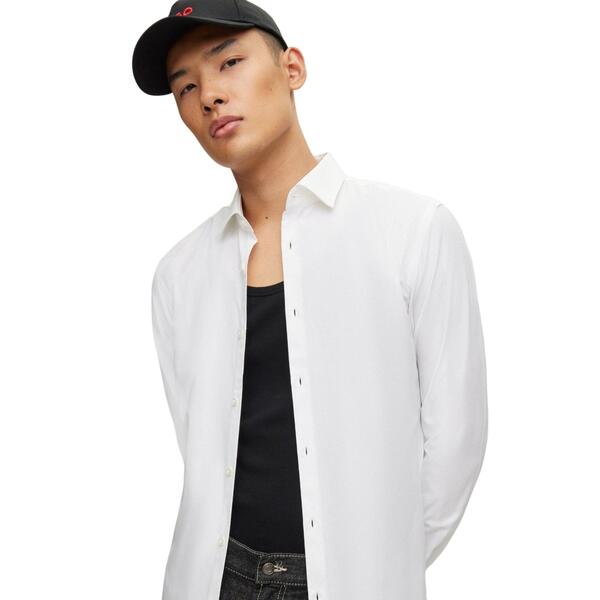 Ανδρικό Πουκάμισο Hugo Kenno 10252180 01 White 50500971-199