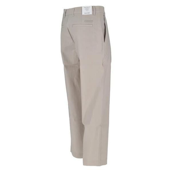 Ανδρικό Παντελόνι Calvin Klein Linen Lyocell Stretch Tapered Silver Lining K10K114098-PE0