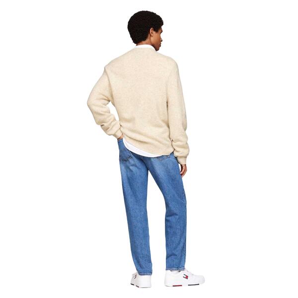 Ανδρικό Πουλόβερ Tommy Jeans Tjm Reg Melange Flag Sweater Newsprint Melange DM0DM19442-ACG