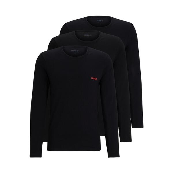 Ανδρική Μπλούζα Hugo Ls Shirt Rn Τriplet Black 50492631-001