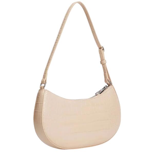 Γυναικεία Τσάντα Ώμου Tommy Jeans Tjw Must Croco Shoulder White Clay AW0AW19156-AES