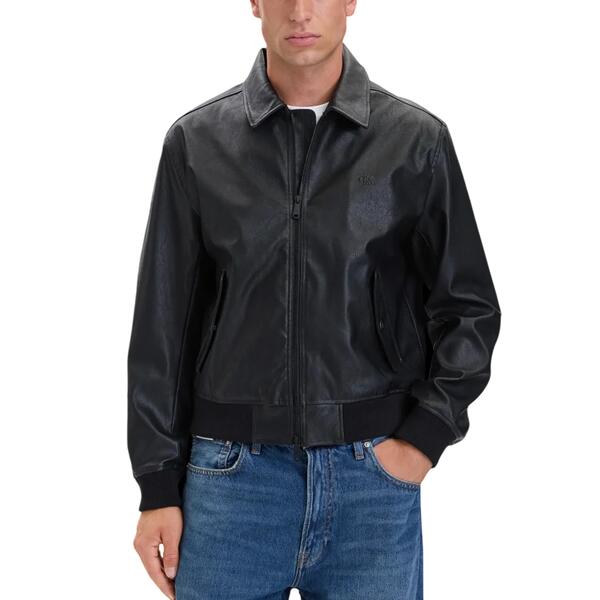 Ανδρικό Μπουφάν Calvin Klein Ls Faux Jkt Black LV04RH413G-UB1
