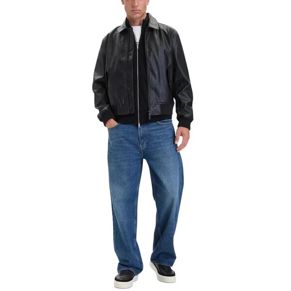 Ανδρικό Μπουφάν Calvin Klein Ls Faux Jkt Black LV04RH413G-UB1