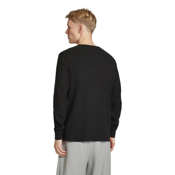 Αντρική Μπλούζα Tommy Jeans Slim Waffle L s Ext Black DM0DM20688-BDS