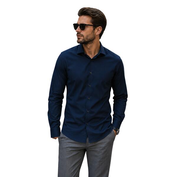 Ανδρικό Πουκάμισο Calvin Klein Dobby Easy Care Slim Navy K10K109826-0G2