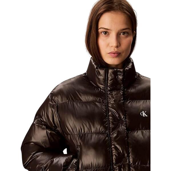 Γυναικείο Μπουφάν Calvin Klein Shine Crop Puffer Jacket Black LV047D504G-UB1