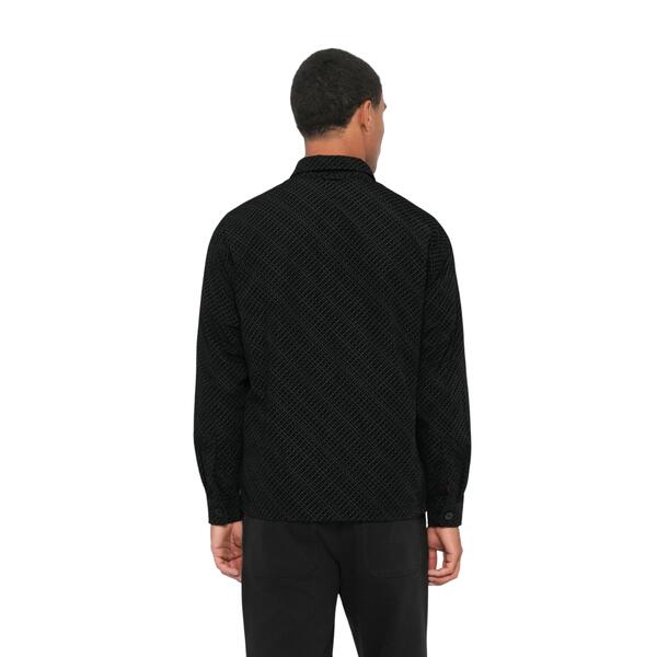 Ανδρικό Πουκάμισο Tommy Jeans Flock Print Overshirt Black DM0DM22263-BDS