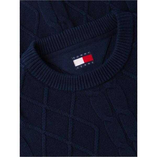 Ανδρικό Πουλόβερ Tommy Hilfiger Tjm Reg Classic Flag Cable Swtr Dark Blue DM0DM23405-C1G