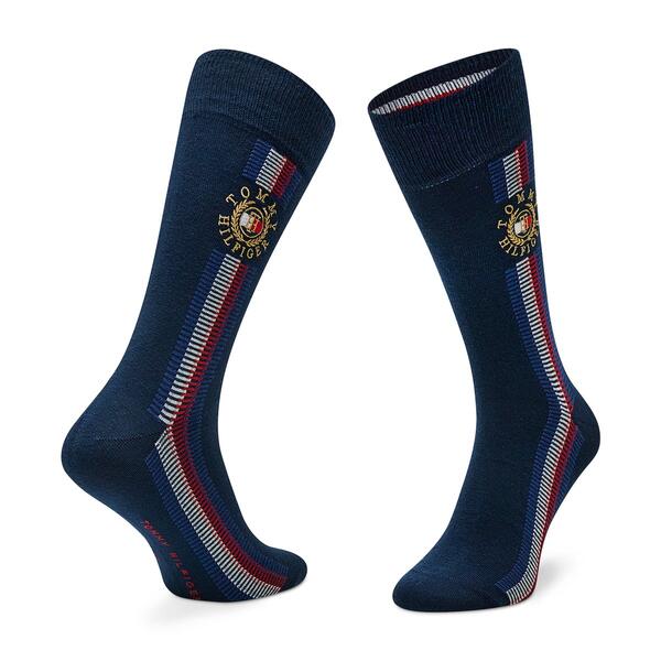 Ανδρικές Κάλτσες Tommy Hilfiger 2p Global Ribbon Crest Navy 701219081-002