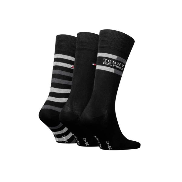 Ανδρικές Κάλτσες Tommy Hilfiger Sock 3p GiftboxTommy Stripe Black 701235376-002