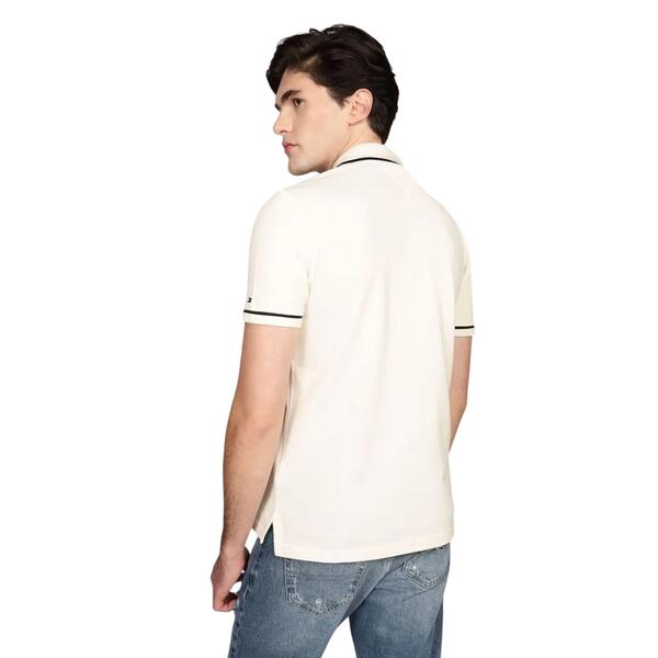 Ανδρικό Polo Tommy Hilfiger Open Collar Tipped Ivory Petal MW0MW39180-Z00