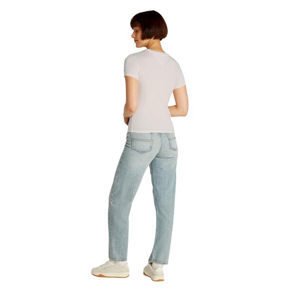 Γυναικείο T-shirt Tommy Jeans Slim Essential Logo Ext Ecru DW0DW19447-YBH