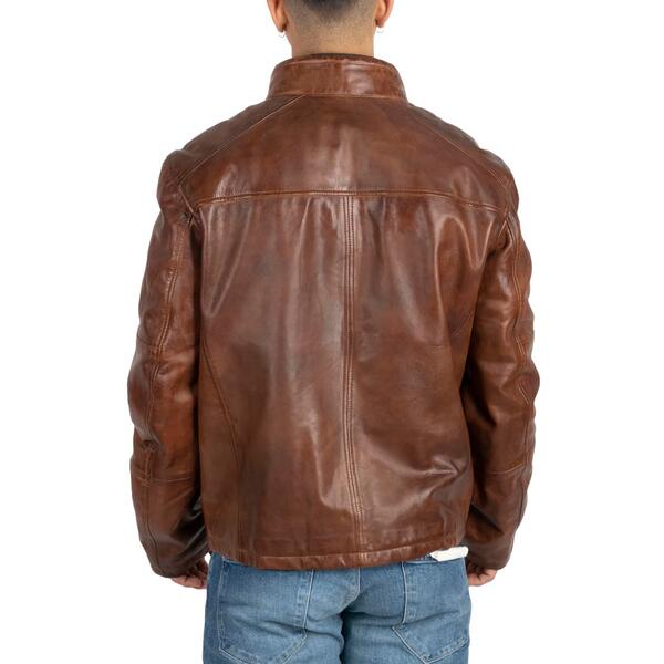 Ανδρικό Δερμάτινο Μπουφάν Guy Laroche Tobacco 770-TOBACCO