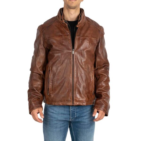 Ανδρικό Δερμάτινο Μπουφάν Guy Laroche Tobacco 770-TOBACCO