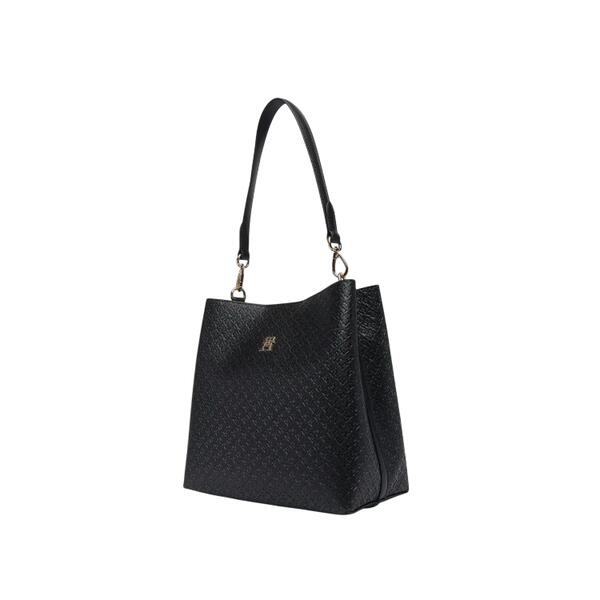 Γυναικεία Τσάντα Ώμου Tommy Hilfiger Th Icon Shoulder Mono Black AW0AW19000-BDS