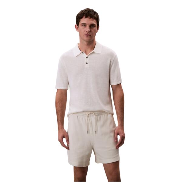 Ανδρικό Σορτς Calvin Klein Hd Cotton Waffle Tofu LV04RC248G-YAS