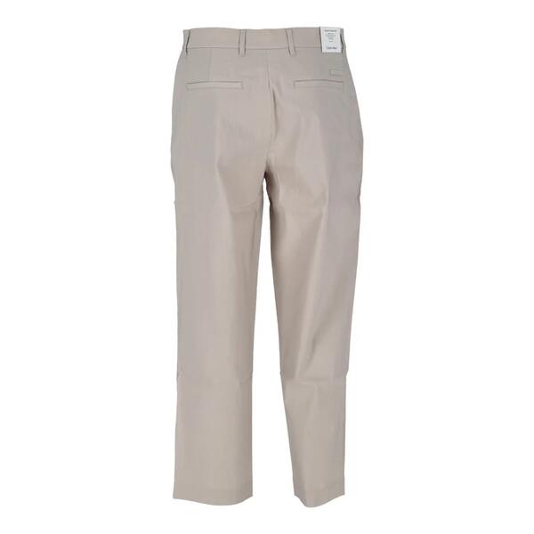 Ανδρικό Παντελόνι Calvin Klein Linen Lyocell Stretch Tapered Silver Lining K10K114098-PE0